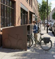 Mise en situation box à vélo fermé
