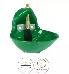 Abreuvoir à tube poussoir 10P avec cuve incassable - Raccord mâle ½" (15/21 mm)