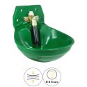 Photo : Abreuvoir à tube poussoir 12P avec cuve incassable - Raccord femelle ¾" (20/27 mm) Vert - Plastique