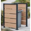 Cache conteneur lames compact 2 modules mobilier urbain