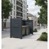 Cache conteneur acier poudré 3 modules environnement urbain