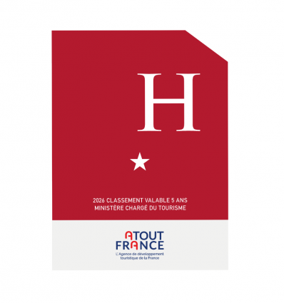 Panonceau classement hôtel 2026 avec 1 étoile