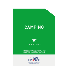 Panonceau de classement camping tourisme 1 étoile pour 2026