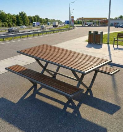 Table de pique-nique en bois 8 personnes