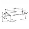 Dimensions abreuvoir inox 100 cm