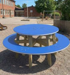 Table pique-nique ronde pour école
