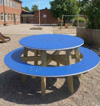 Table pique-nique ronde pour école