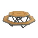 Photo : Table de pique nique hexagonale en stratifié compact