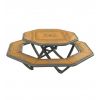 Table de pique nique hexagonale en stratifié compact