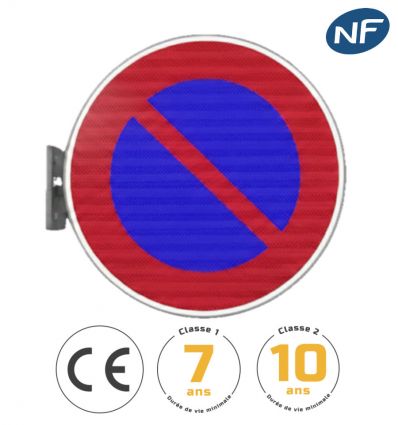 B6A1 - Balise murale interdiction de stationner fixation perpendiculaire  