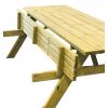 Table de pique-nique en pin à poser