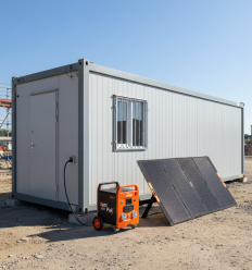 Alimentation de bungalow de chantier avec le groupe électrogène 5000 W solaire