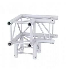 Angle tridirectionnel quatro 90 degré thermolaquage argenté