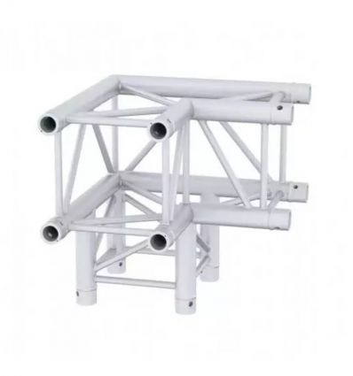 Angle tridirectionnel quatro 90 degré thermolaquage argenté