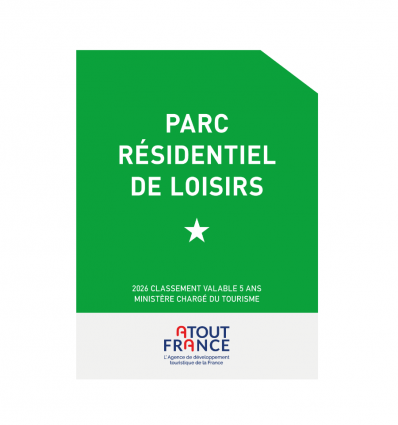 Panonceau parc résidentiel de loisirs 1 étoile pour 2026