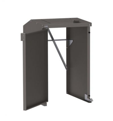 Abri conteneurs poubelles en acier Flux Simple Gris Procity Sans Tôle de Fond