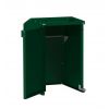 Abri conteneurs poubelles en acier Flux Simple Rouge Vert Avec Tôle de Fond