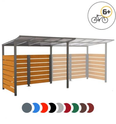 Abri vélo pour entreprise en stratifié compact