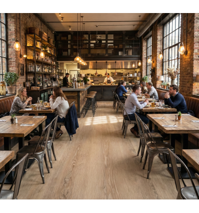 Restaurant avec dalles pvc