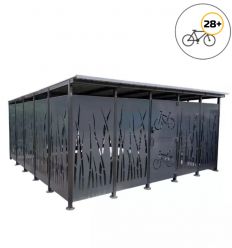 Abri vélo extérieur sécurisé 28 places modulable