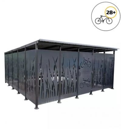 Abri vélo extérieur sécurisé 28 places modulable