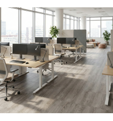 Dalle pour bureaux PVC en bois foncé
