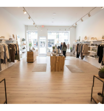 Dalle de sol pour magasin PVC bois clair