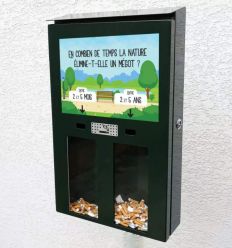 Cendrier de vote en aluminium fixation murale