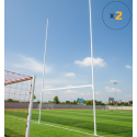 Photo : Poteau de rugby (lot de 2) A sceller - 8 m - Sans fourreau