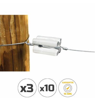 Isolateur en porcelaine pour début de ligne