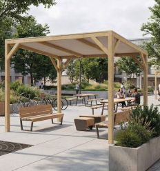 Mise en Situation Pergola en bois