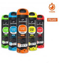 Traceur Fluo Soppec Mark&Go effacement naturel, durée 1 à 4 semaines