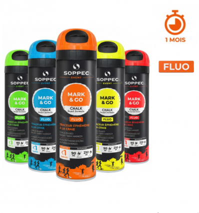Traceur Fluo Soppec Mark&Go effacement naturel, durée 1 à 4 semaines
