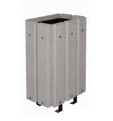 corbeille grise sans couvercle