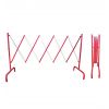 Barrière extensible rouge et blanche chantier