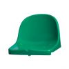 Siège vert pour gradin avec dossier