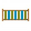 Clôtures en bois pour aire de jeux designs 2 - Vert & Bleu 