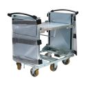 Photo : Chariot ergonomique avec plateau volets anti-chute 600 x 800 mm