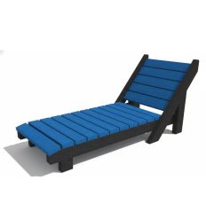 Chaise longue bain de soleil bleue
