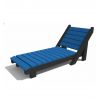 Chaise longue bain de soleil bleue