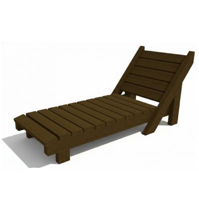 Chaise longue bain de soleil marron