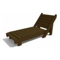 Photo : Chaise longue bain de soleil en plastique recyclé Marron - 1 place