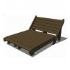 Chaise longue bain de soleil marron 2 places