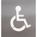 Photo : Pochoir handicapé H 300 x L 250 mm - PVC souple 0.2 mm