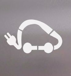 Pochoir voiture électrique en PVC