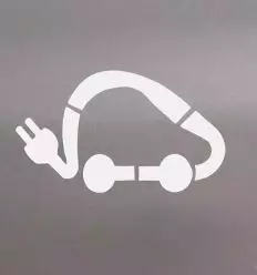 Pochoir voiture électrique