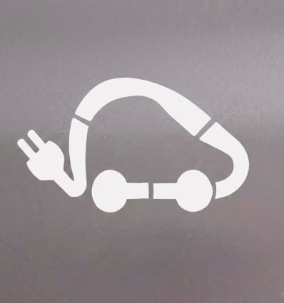 Pochoir voiture électrique en PVC