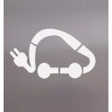 Photo : Pochoir voiture électrique 350 x 600 mm - PVC souple 0.2 mm