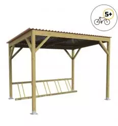 Abri vélo collectivité en bois