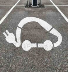 Pochoir voiture électrique
